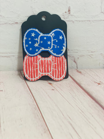 Stars & stripes snap clips
