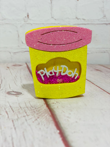 Pink play doh shaker