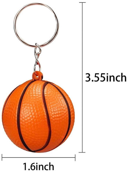 Basketball squish keychain