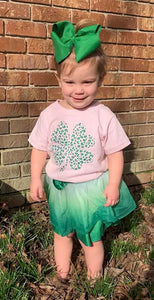 Leopard shamrock tee
