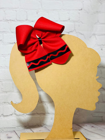 Crayon cheer bow