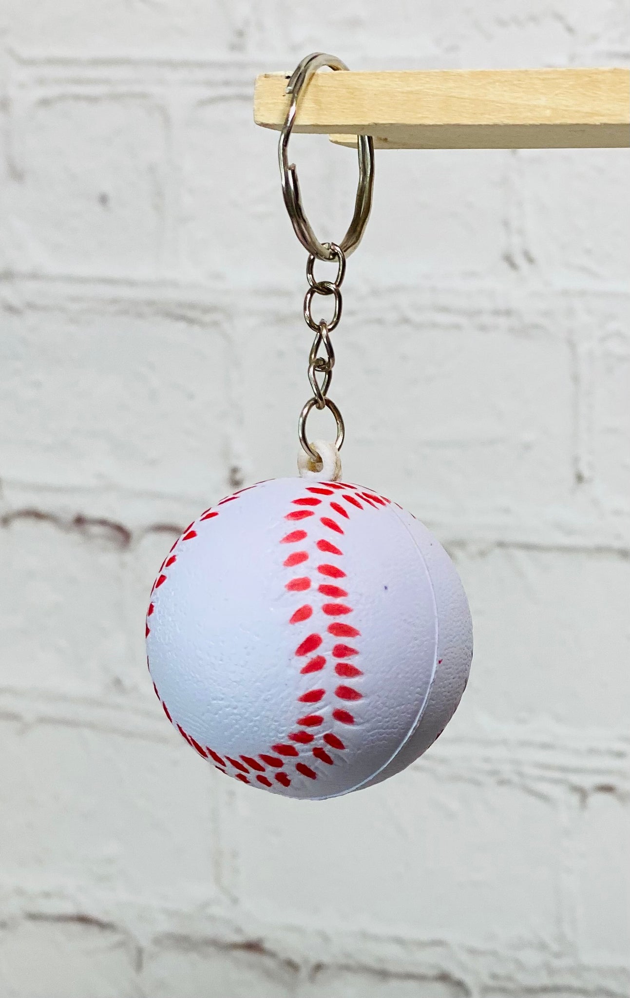 Baseball squish keychain