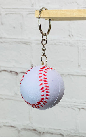 Baseball squish keychain