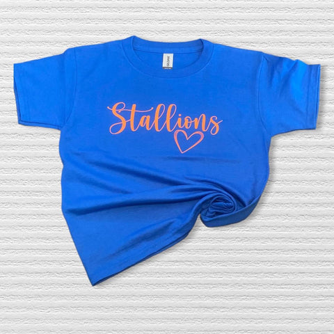 Youth Mascot heart Tee
