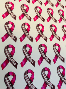 Breast cancer football Temporary tattoos