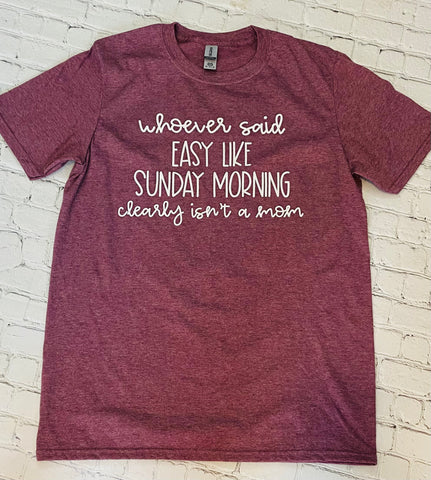 Med & xl Sunday morning