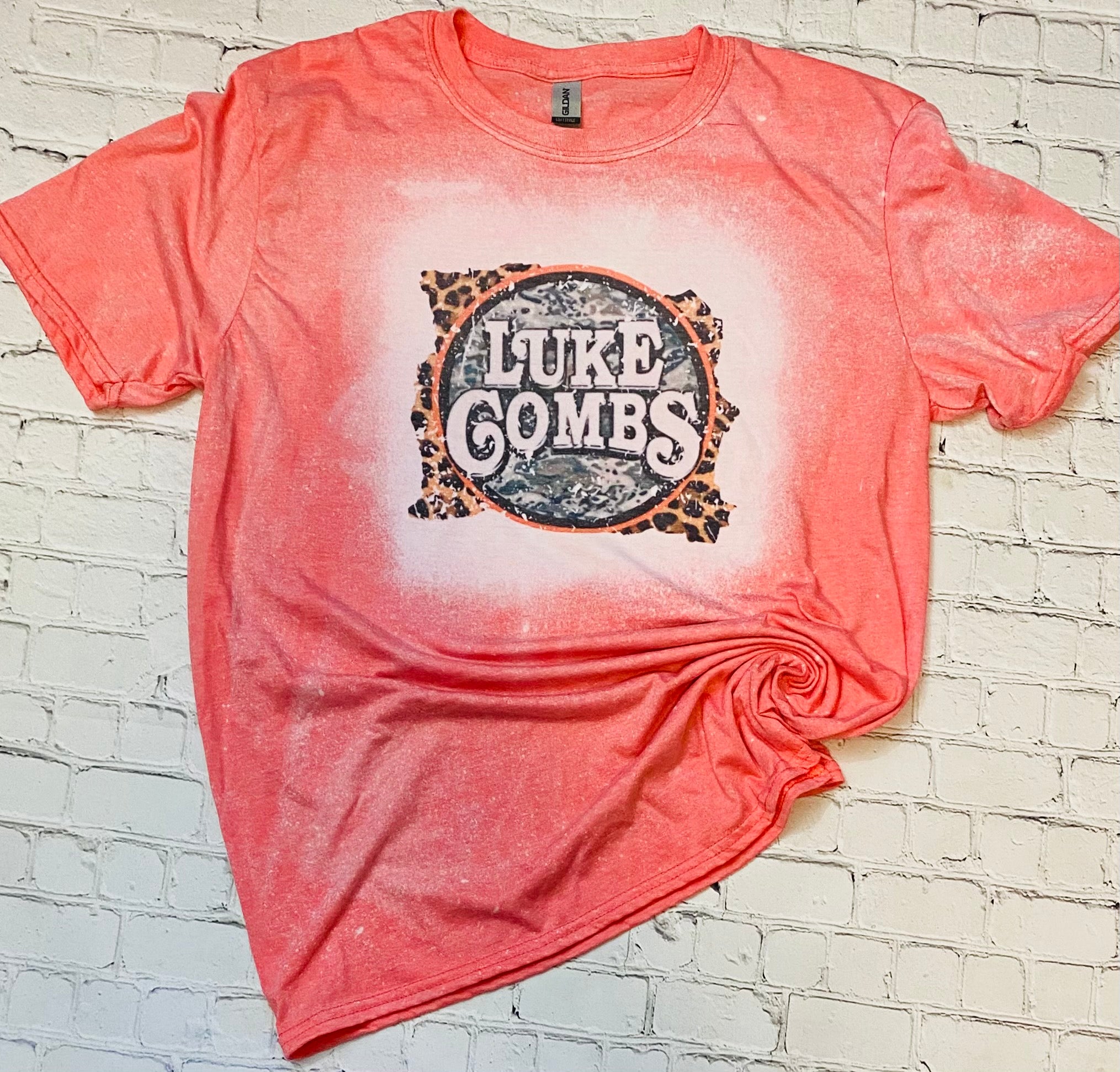 Large Luke Combs bleached Tee