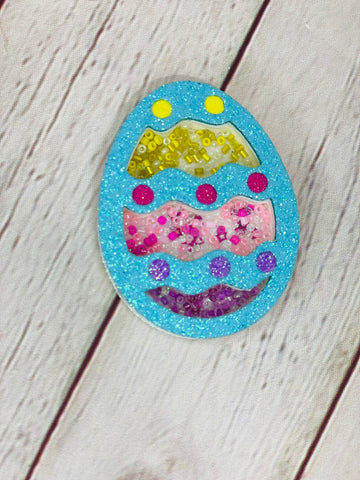 Blue egg shaker